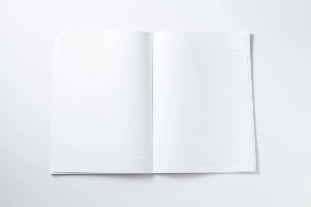 真っ白いノート